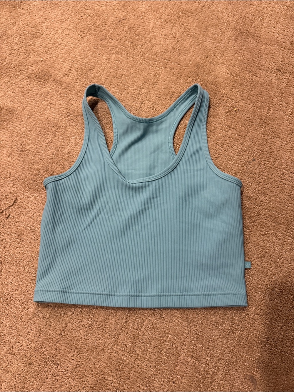 Lululemon Ribbed Light Blue Racerback Crop Tank